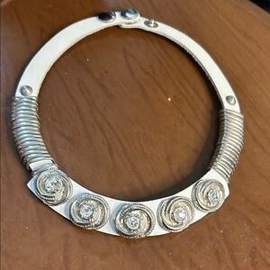 Silver and White Choker Necklace!